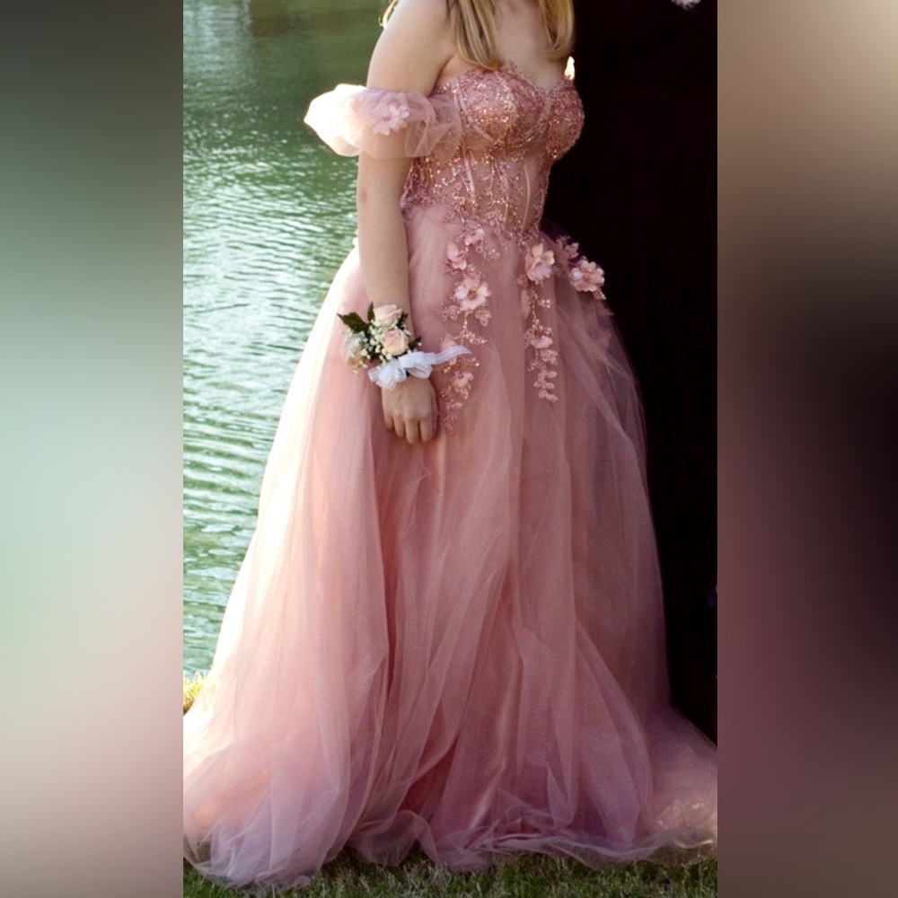 Elegant Strapless Pink Gown/ Prom Dress CINDERELLA DIVINE CDO191